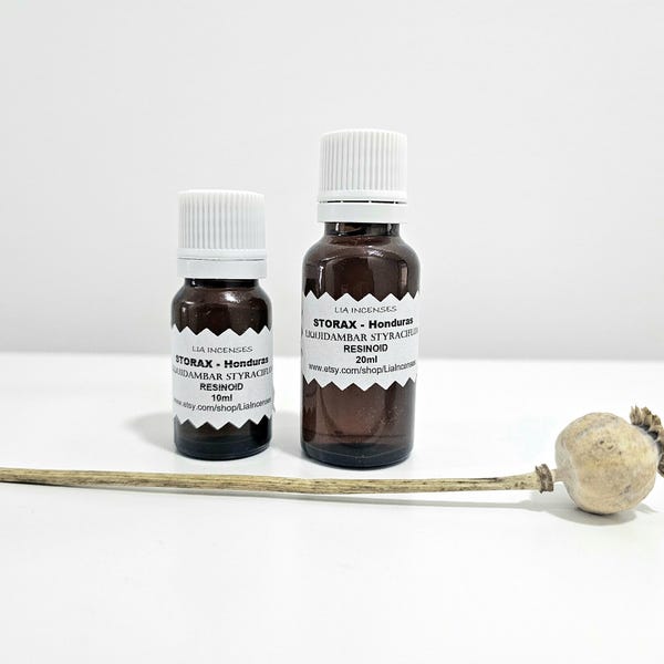 Genuine Storax Liquid Resin, Liquidambar Styraciflua, Storax Resinoid from Honduras, 10ml to 100ml