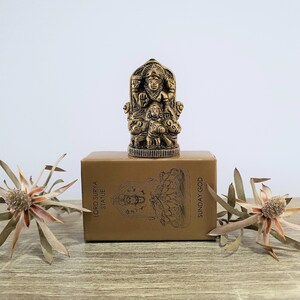 Lord Surya Hindu God statue, birthday god for those born on a Sunday - brass, height 5.1cm 2.01in