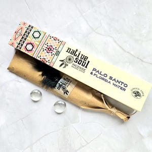Palo Santo & Florida Water smudge sticks, 3 packs with 15g each, Green Tree incense, Native Soul incense