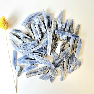 Blue Kyanite blades, 30g 1.06oz, 9 to 13 blades, Blue Kyanite sticks, Raw Blue Kyanite, Archangel Michael Sword, Espada do Arcanjo Miguel