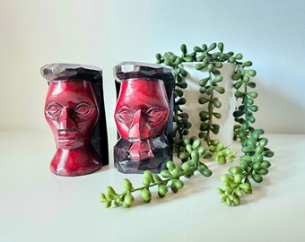 アフリカ？ 頭部 ペア 置物置物 Sculptures | アフリキコ AFRIKICO