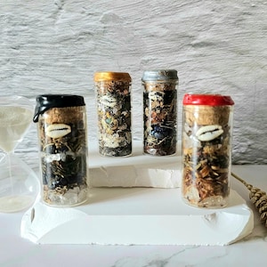 SPell Bottle, Witch Bottle, Spell Jar, OPTIONS Love, Prosperity, Protection, Success - Holy Incenses® by Lia Geraldes de Matos