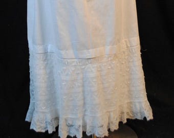 Antique Edwardian Cotton Petticoat