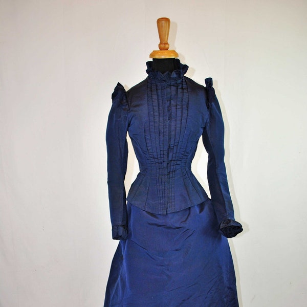 Victorian 2 Piece Afternoon Visiting Dress, 1890