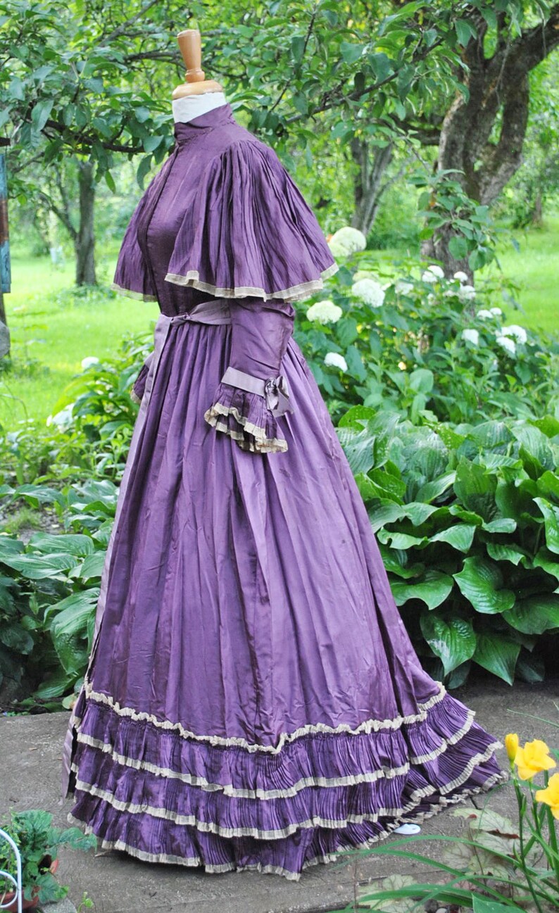 Antique Victorian Bustle Dress Walking Suit 1890s Purple | Etsy
