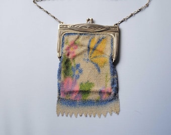 Monedero de malla Edwardian Whiting & Davis, bolso pequeño para monedas