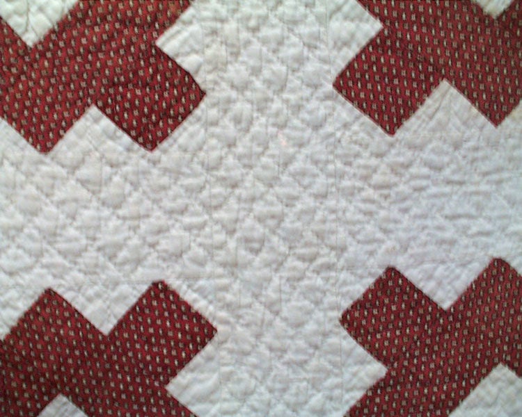 Antique Chimney Sweep Patchwork Quilt, With Wild Goose Chase Border ...