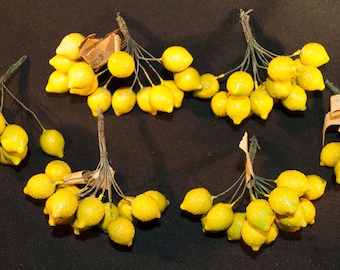 Vintage Millinery Germany 84 Fruit Lemons, New Old Store Stock Hat Trim