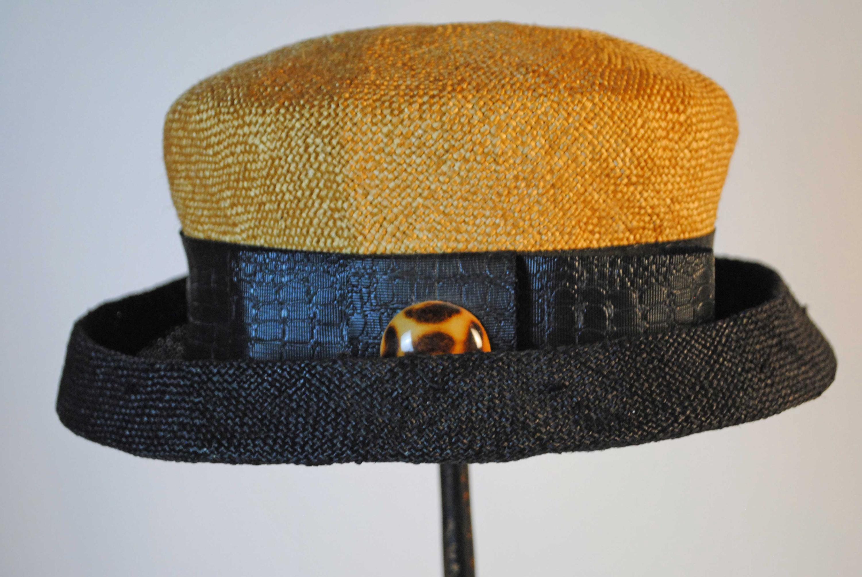 Harriet Rosebud New York Black & Tan Wool Felt Hat Feather Accents Vintage NS Harriet Rosebud Hats (@harrietrosebudhats) · New York, NY main image 4