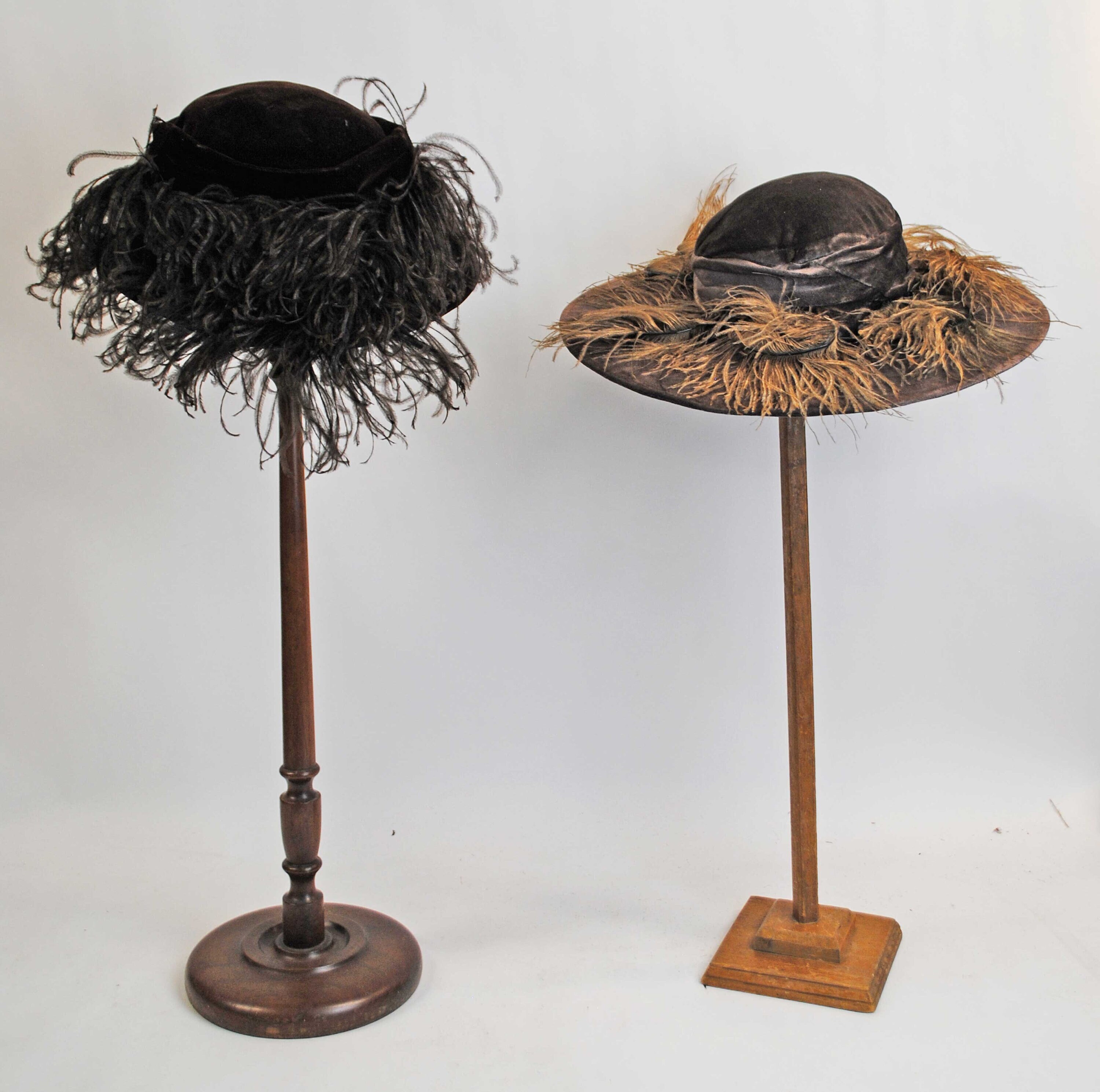 エドワード朝時代の女性用つば広帽子、1906 年頃、2 個セット - Etsy 日本