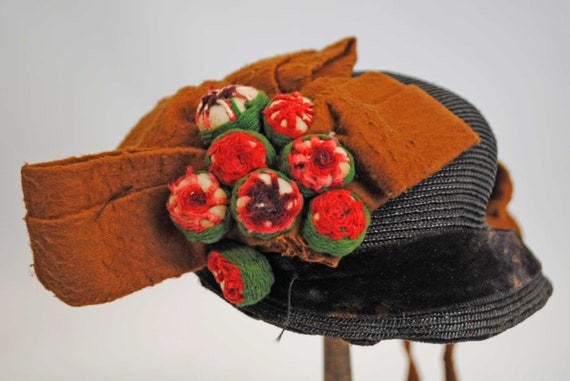 Victorian Ladies Woven Straw Bonnet Hats, Lot Of … - image 4