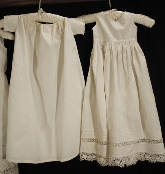 Victorian Childs Girl White Cotton Dresses And Sl… - image 3
