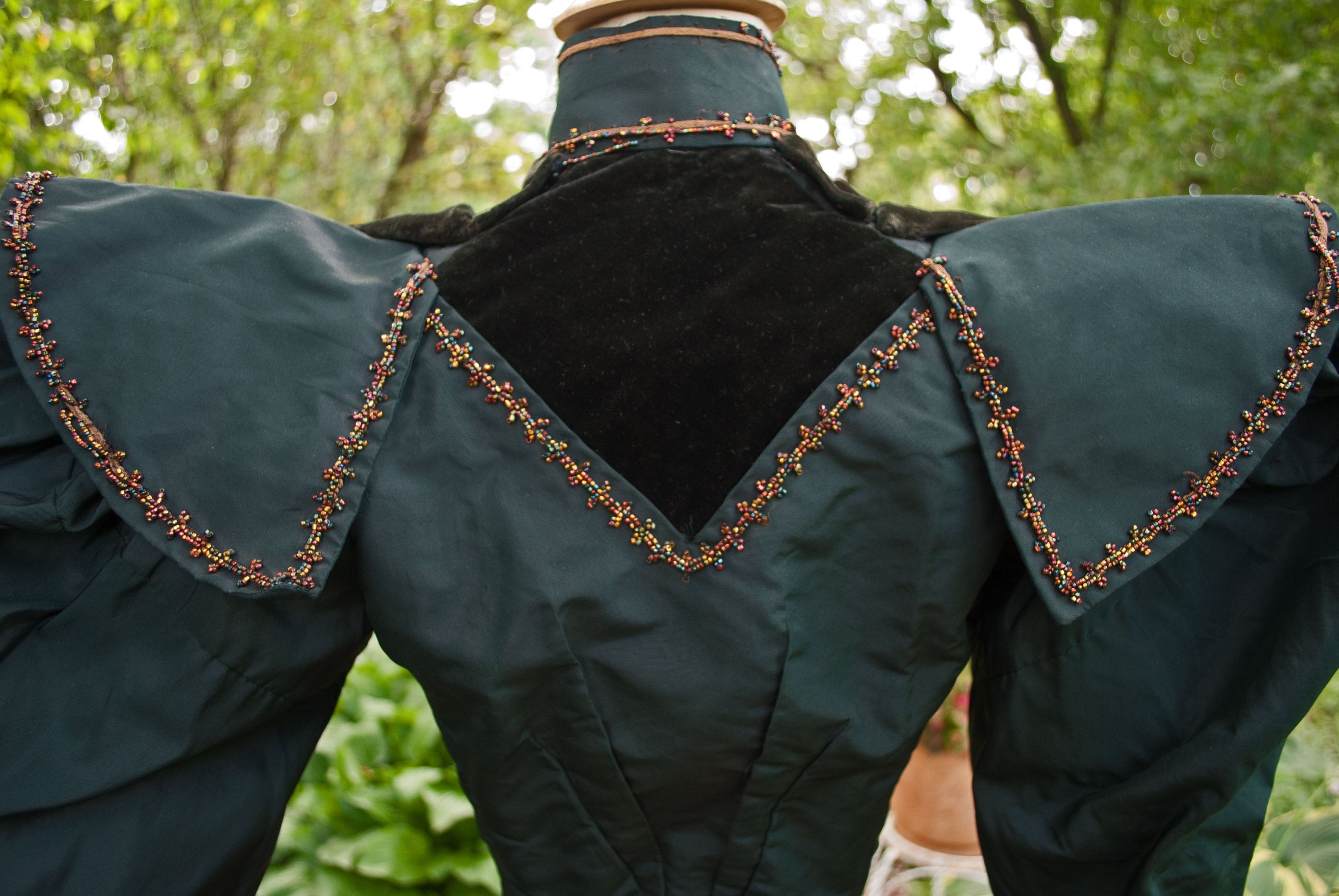 Antique Victorian 1896 Walking Suit Day Dress - Leg of Mutton