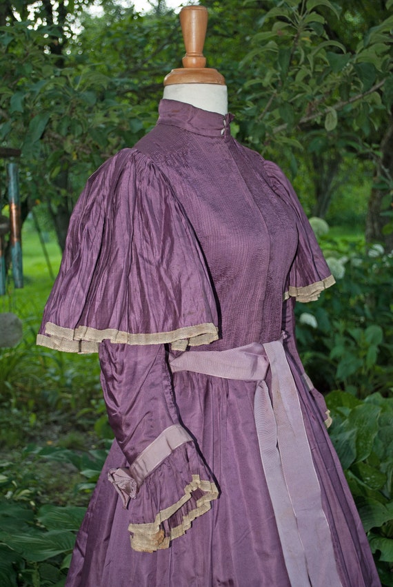 Antique Victorian Bustle Dress Walking Suit 1890s Purple | Etsy