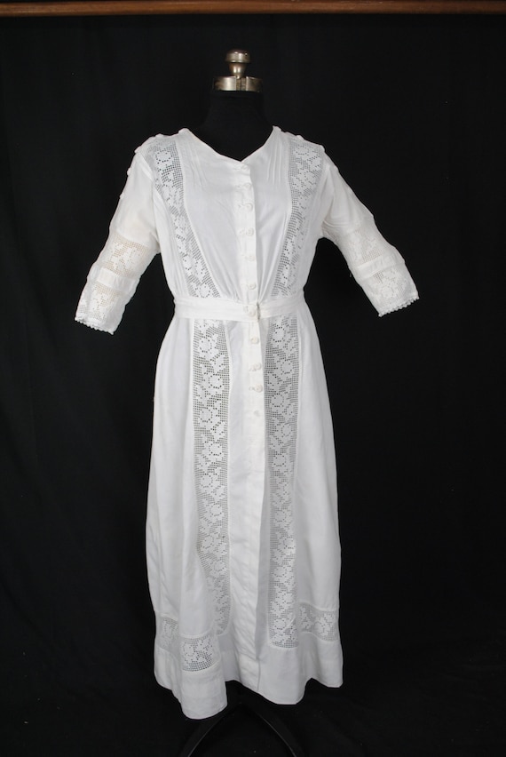 Edwardian Linen Day Dress, 1915-1920