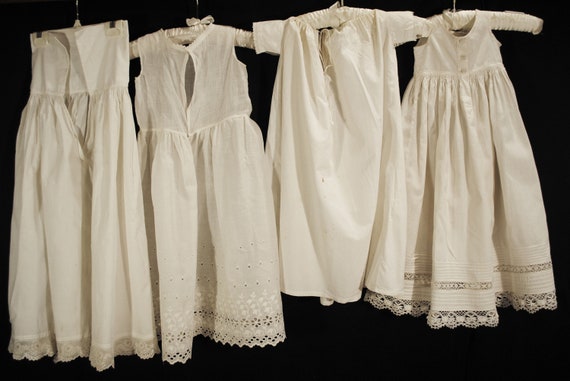 Victorian Childs Girl White Cotton Dresses And Sl… - image 10