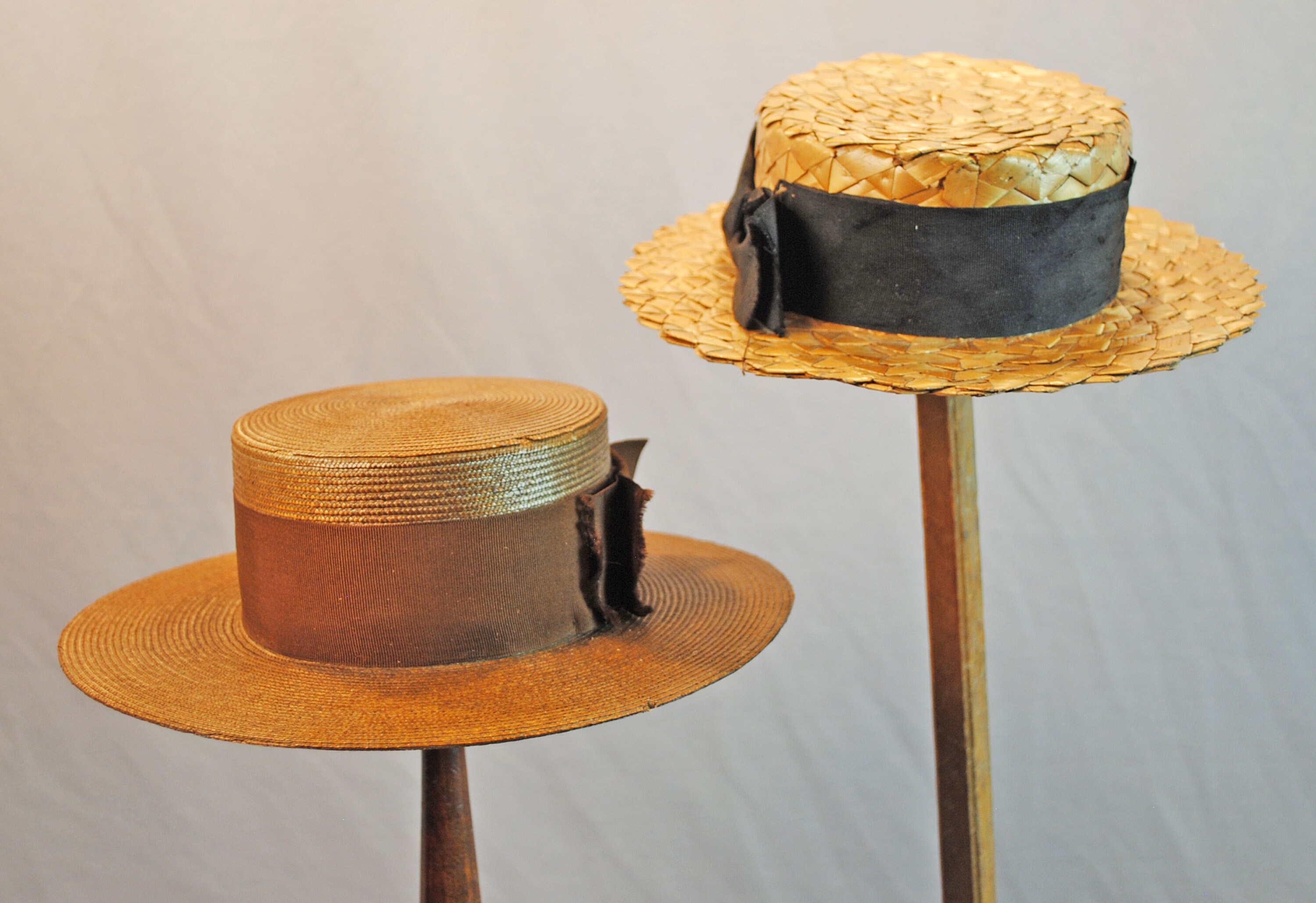 Antique Straw Boater Hat 1912-20's Lot 