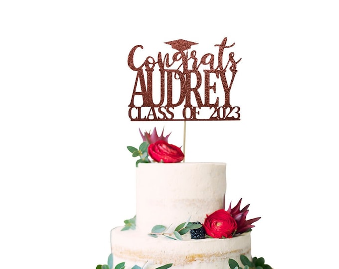 Graduation party decorations 2023, Graduation Cake Topper, Personalized Graduation cake topper, Graduation Party decor 2023, Congrats Grad