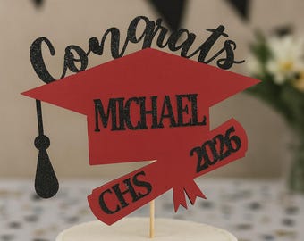 Class of 2026 topper, Graduation Cake Topper, Personalized Graduation cake topper, Graduation Party decor 2026, Congrats Grad