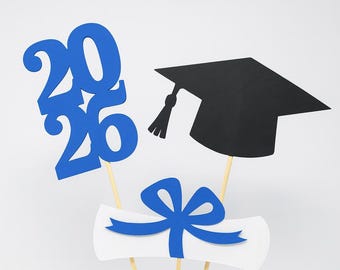 2026 Graduation centerpieces, Graduation Centerpiece Sticks, class of 2026, Graduation party Decoration, 2026 picks, Graduation Decor 2026