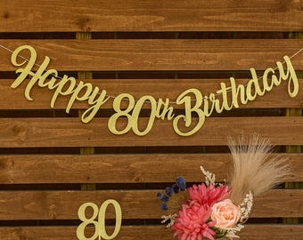 10th Birthday banner, 10 years banner, Glitter Banner, 10th Birthday decorations, Birthday banner, Happy Birthday Banner