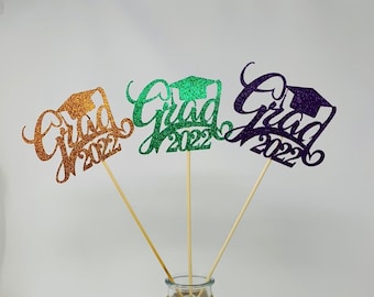 Graduation party decorations 2024, Graduation Centerpiece Sticks, Grad, Cap, Diploma, class of 2024, Graduation Decoration, prom 2024