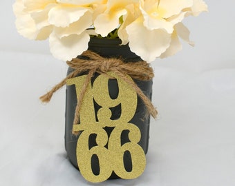 1966 tags, 1966 cut out, Graduation party decorations 1966, Graduation Cut outs, 1966 Mason jar tags, class of 1966, Graduation Decoration