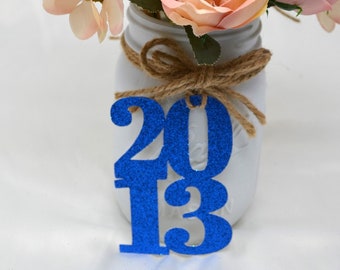 2013 tags, 2013 cut out, Graduation party decorations 2013, Graduation Cut outs, 2013 Mason jar tags, class of 2013, Graduation Decoration