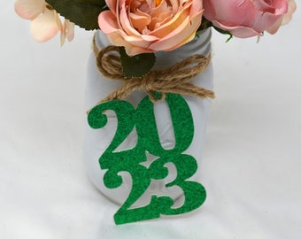 2024 tags, 2024 cut out, Graduation party decorations 2024, Graduation Cut outs, Mason jar tags, class of 2024, Green Graduation Decoration