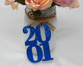 2001 tags, 2001 cut out, Graduation party decorations 2001, Graduation Cut outs, 2001 Mason jar tags, class of 2001, Graduation Decoration