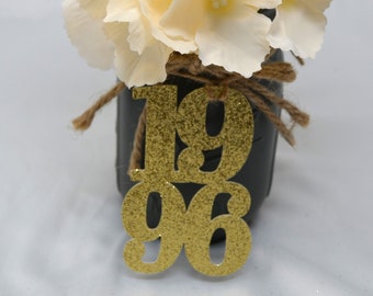 1996 tags, 1996 cut out, Graduation party decorations 1996, Graduation Cut outs, 1996 Mason jar tags, class of 1996, Graduation Decoration