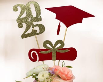 2025 Graduation decorations, Graduation Centerpiece Sticks, class of 2025, Graduation party Decoration, 2025 picks, Graduation Decor 2025