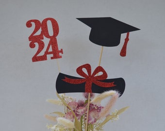 2024 Graduation Centerpiece, Graduation Centerpiece Sticks, Graduation Party Decorations, Graduation Decor, Class of 2024, Graduation 2024