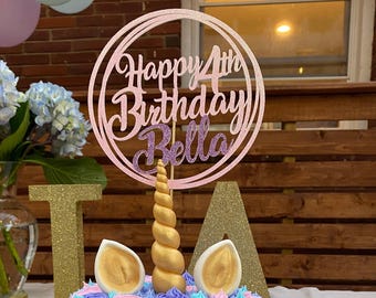 Any Number!, Custom Birthday Cake Topper, 18th Cake Topper, Happy 18th Birthday Topper,  Any number, personalized 18th birthday decorations
