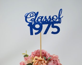 Set of 3 Class Reunion 1975, Class of 1975, 45th Class Reunion Centerpiece, Class Reunion Decoration, Class Anniversary, Prom, School