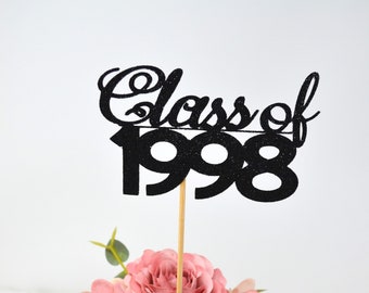 1998 Reunion centerpieces, 25th High School Reunion, Class of 1998 Cutouts, Class Reunion cutouts, 1998 Decoration, School reunion 1998