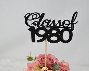 Class Reunion 1980, Class of 1980, Class Reunion Centerpiece , Class Reunion Decoration, Class Anniversary, Prom, School, University