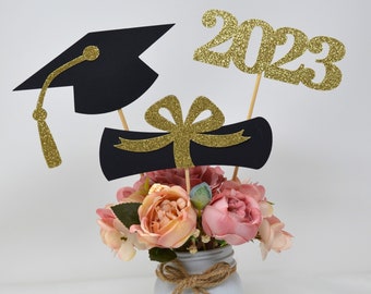 Graduation decorations 2024, Graduation Centerpiece Sticks, class of 2024, Graduation Party Decorations, Graduation Party Decor, 2024 Grad