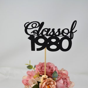 Class Reunion 1980, Class of 1980, Class Reunion Centerpiece , Class Reunion Decoration, Class Anniversary, Prom, School, University