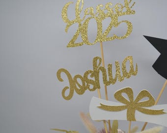 Graduation party decorations 2025, Graduation Centerpiece Sticks, Grad 2025, custom name centerpiece, Graduation table decor, Class of 2025