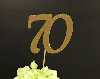 70th Birthday decoration, 70th Birthday Centerpiece Sticks, Glitter 70th Birthday Decoration, 70th Birthday Table, Age sticks, Anniversary