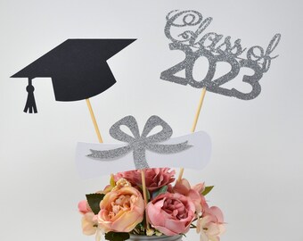 Graduation party decorations 2024, Graduation Centerpiece Sticks, Diploma, class of 2024, Graduation Decoration, prom 2024