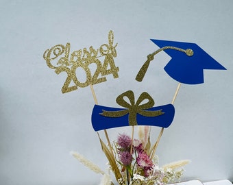 2024 Graduation Centerpiece, Graduation Centerpiece Sticks, Graduation Party Decorations, Class of 2024, 2024 Graduation Party Decor, 2024