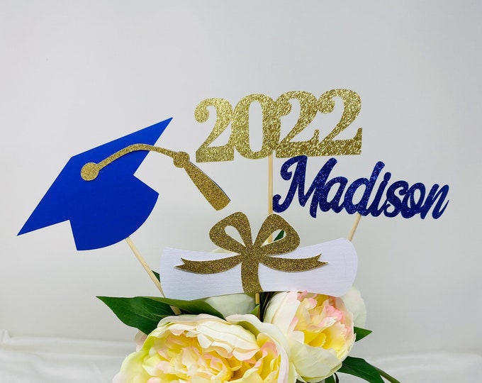Graduation party decorations 2022, Graduation Centerpiece Sticks, Grad 2022, custom name centerpiece, Graduation table decor, Class of 2022