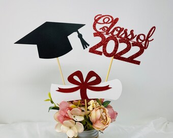 Graduation party decorations 2024, Graduation Centerpiece Sticks, Grad, Cap, Diploma, class of 2024, Graduation Decoration, prom 2024, 2024