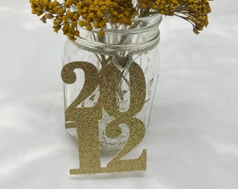 2012 Mason Jar Tags, Class Reunion 2012, Class Reunion Centerpiece, Class of 2012 Decoration, Class Anniversary, Prom, School, University