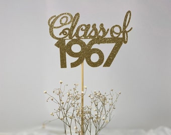 Class Reunion 1967, Class of 1967, Class Reunion Centerpiece , Class Reunion Decoration, Class Anniversary, Prom, School, University