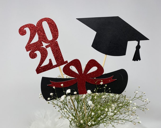 2022 Graduation decorations, Graduation Centerpiece Sticks, class of 2022, Graduation party Decoration, 2022 picks, Graduation Decor 2022