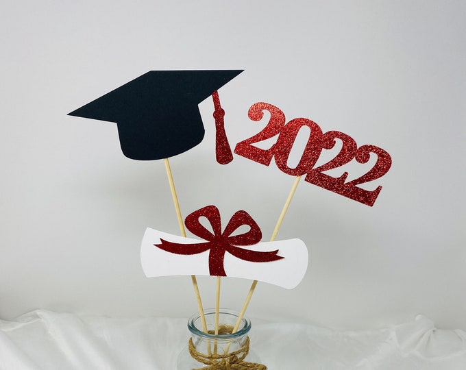 Graduation party decorations 2023, Graduation Centerpiece Sticks, Grad 2023, custom name centerpiece, Graduation table decor, Class of 2023