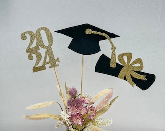 Graduation party decorations 2024, Graduation Centerpiece Sticks, Diploma, class of 2024, Graduation Decoration, prom 2024